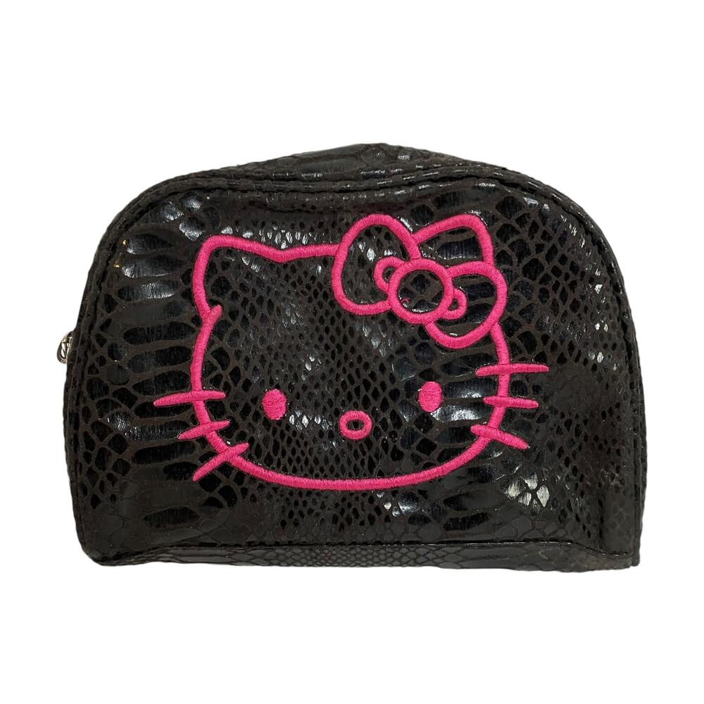 Sanrio 2011 Hello Kitty Hot Pink and Black Cosmetic Pouch